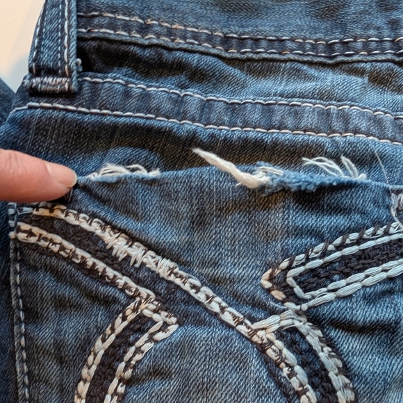 Y2K Big Star Sophie Dark Wash Ultra Low Rise Flare Jeans 29 - Picture 14 of 15